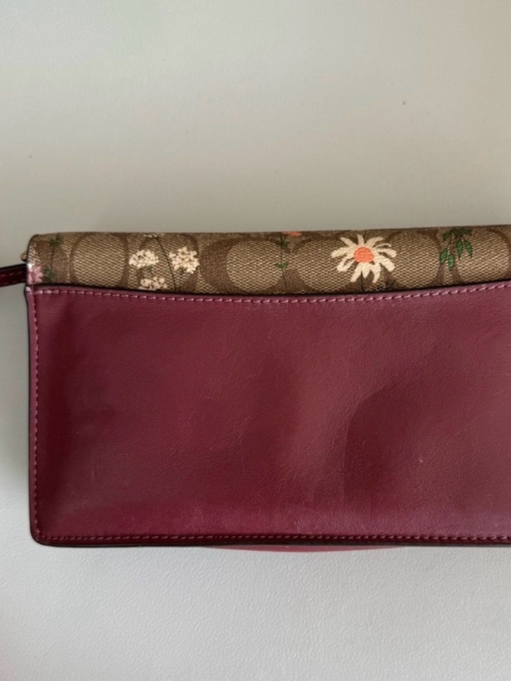 Coach Signature Floral Continental Wallet - Brown, Pink, Cream - Picture 2 of 7